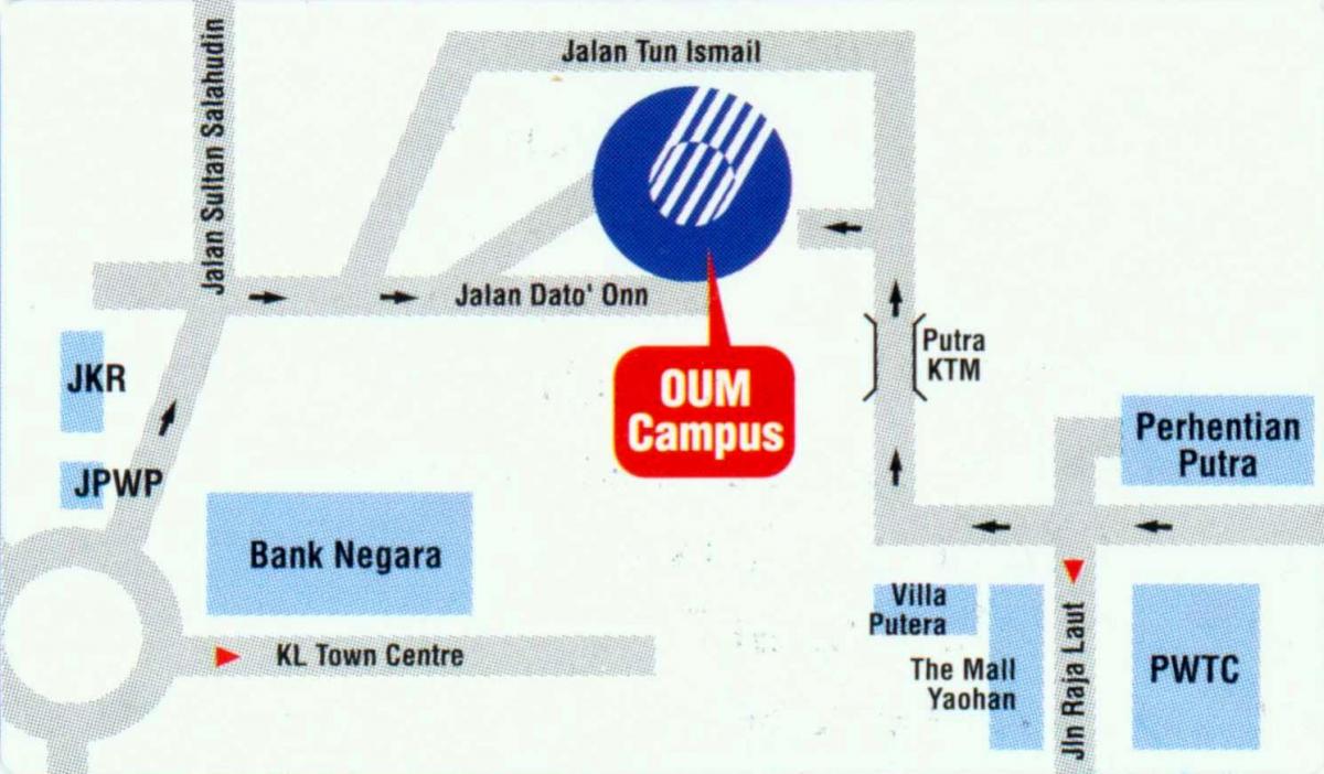 Mapa bank negara malajsie místo
