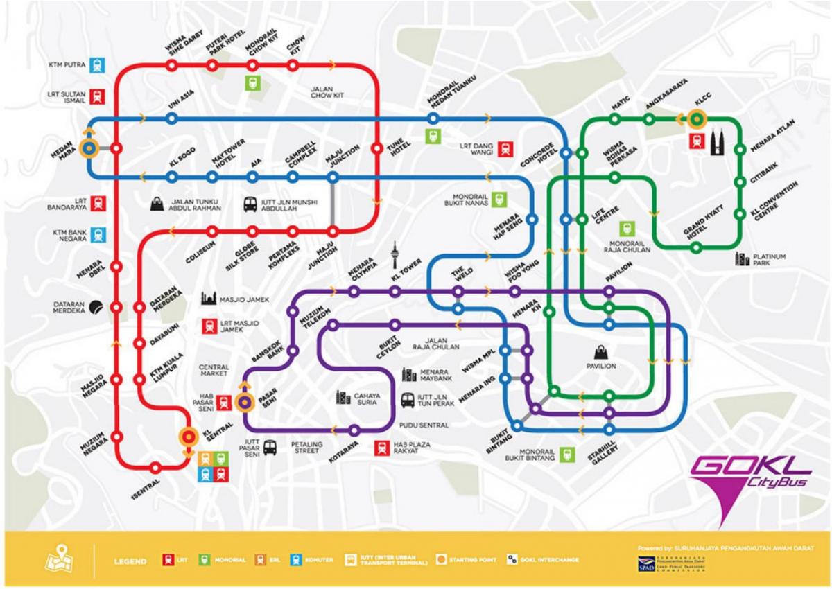 go kl city bus mapa
