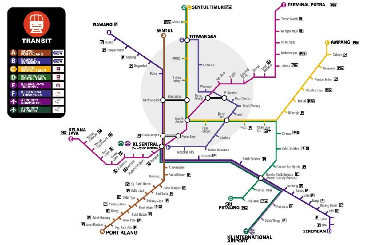 Mapa ktm tranzitu