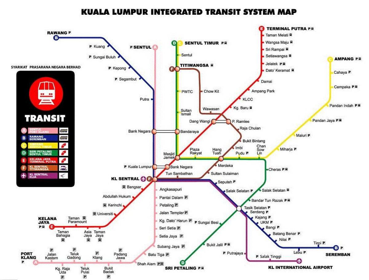 mapa metro v kuala lumpur