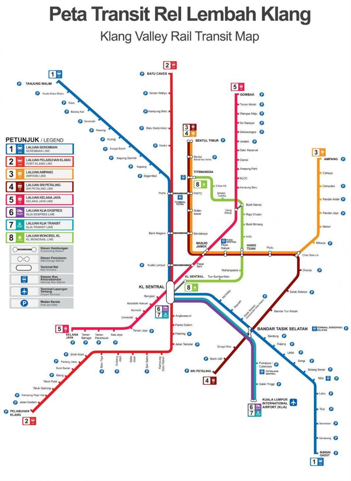 vlaková cesta mapa malajsie