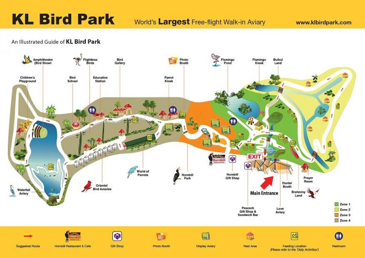 Mapa ptačí park