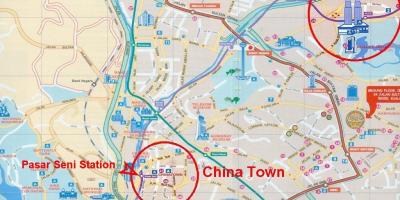 Chinatown malajsie mapě