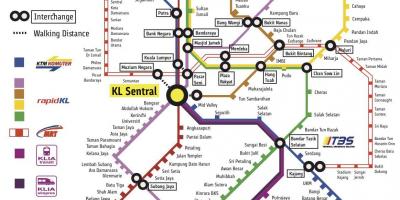 Kuala lumpur dopravní mapa