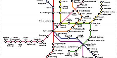 Malajsie mapa metra