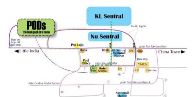 Kuala lumpur autobusové nádraží mapě