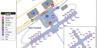 Kuala lumpur international airport terminal mapy