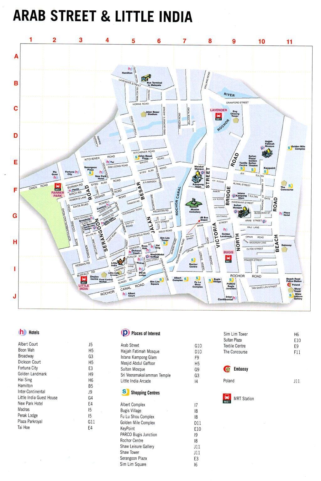 Mapa arab street v kuala lumpur