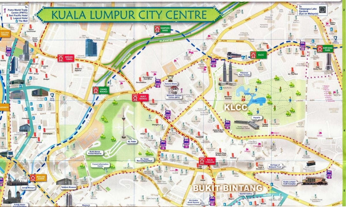 bukit bintang nákupní centrum mapě