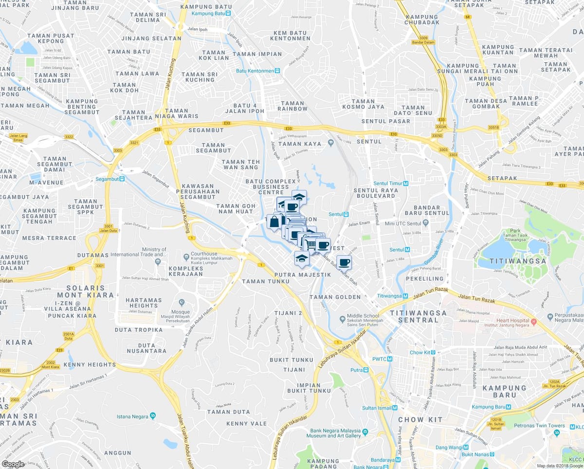 Mapa jalan ipoh, kuala lumpur