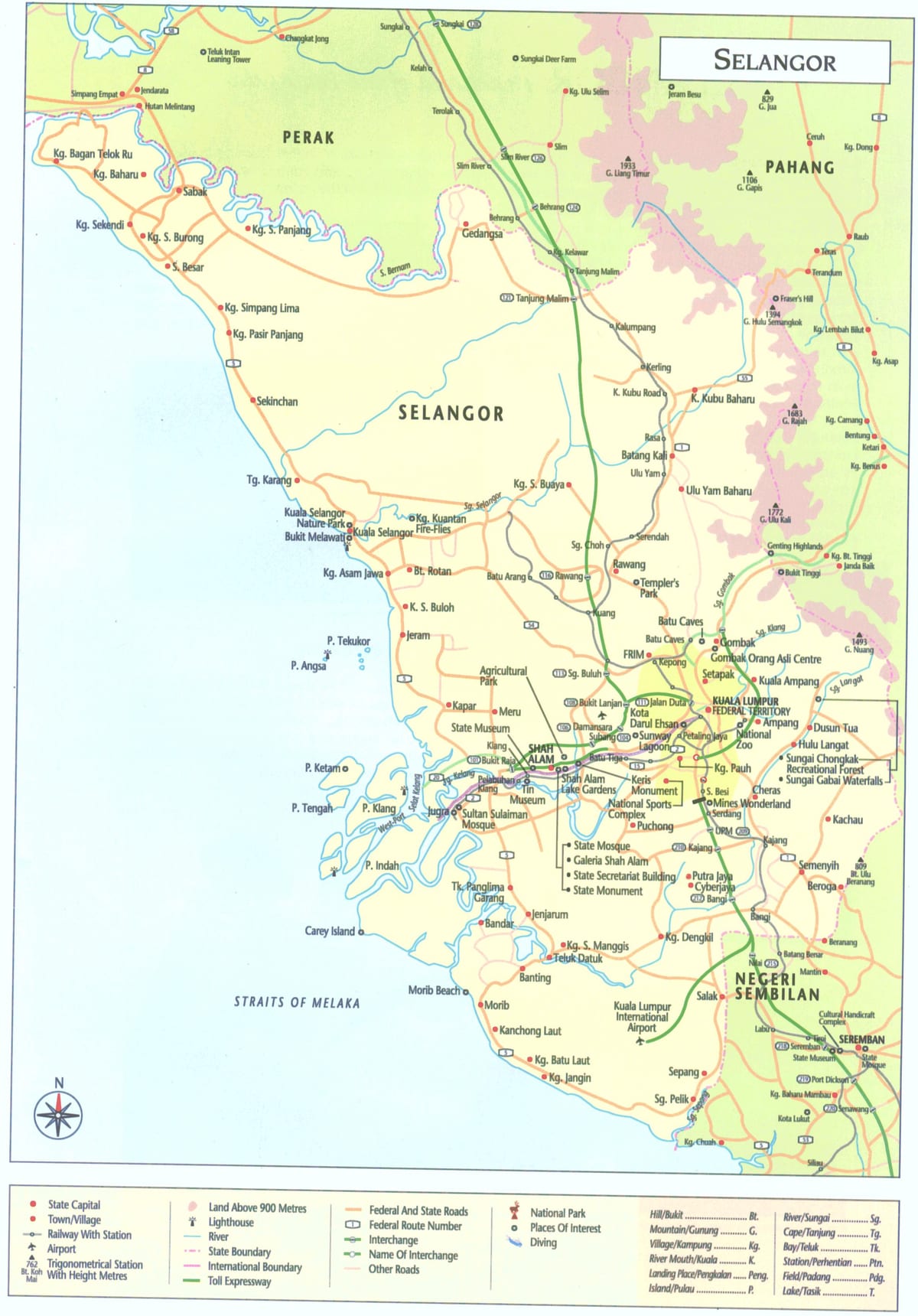 kuala lumpur selangor mapě