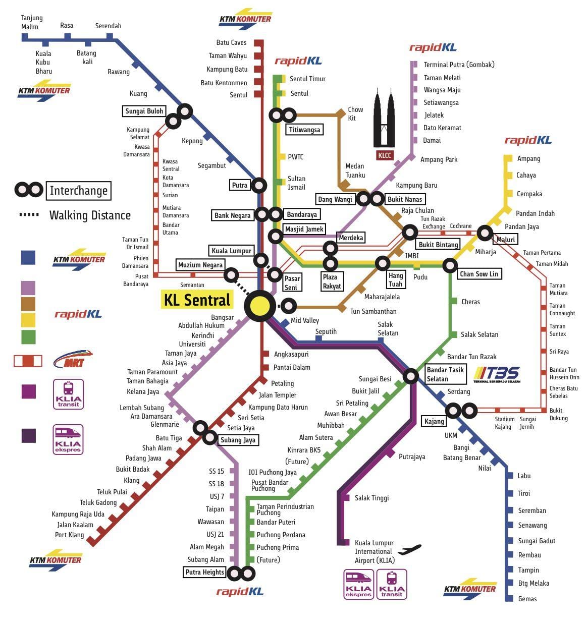 kuala lumpur dopravní mapa