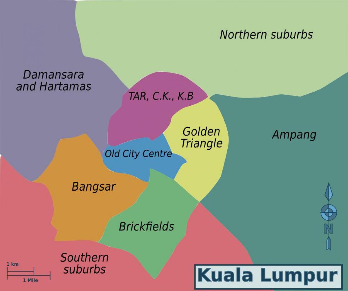 kuala lumpur okres mapě