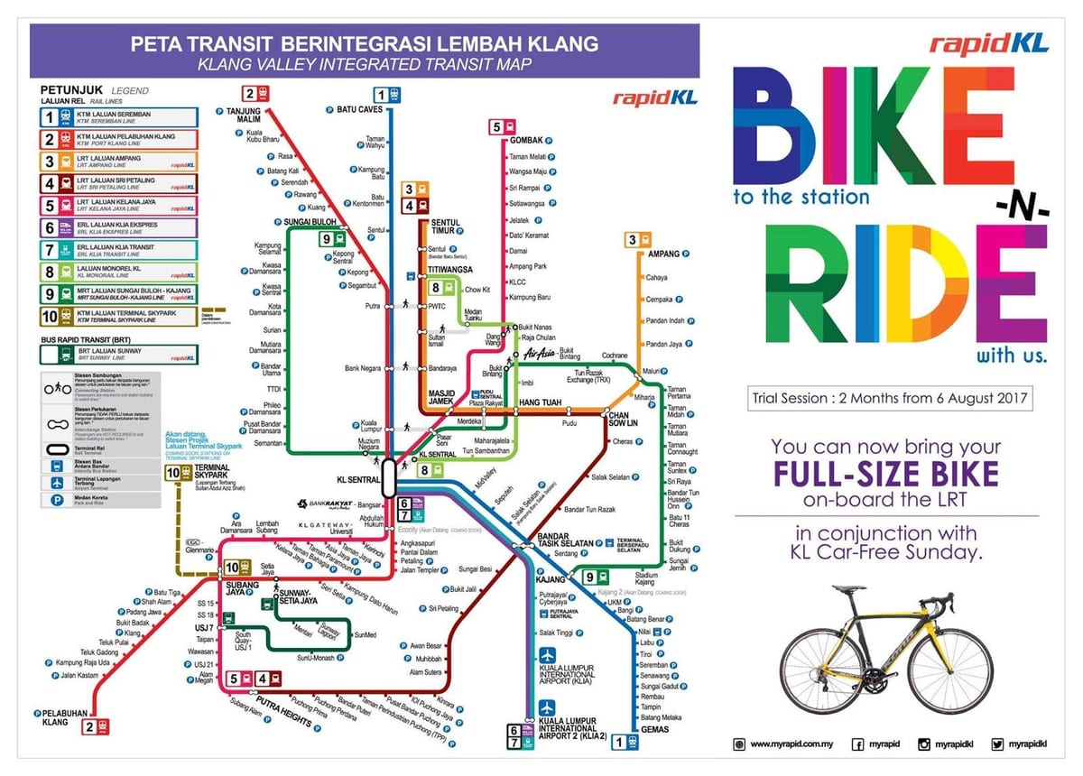kuala lumpur rapid transit mapě