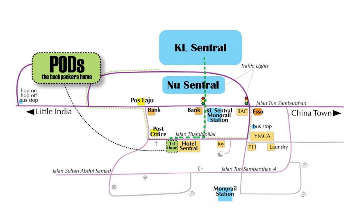 kuala lumpur autobusové nádraží mapě