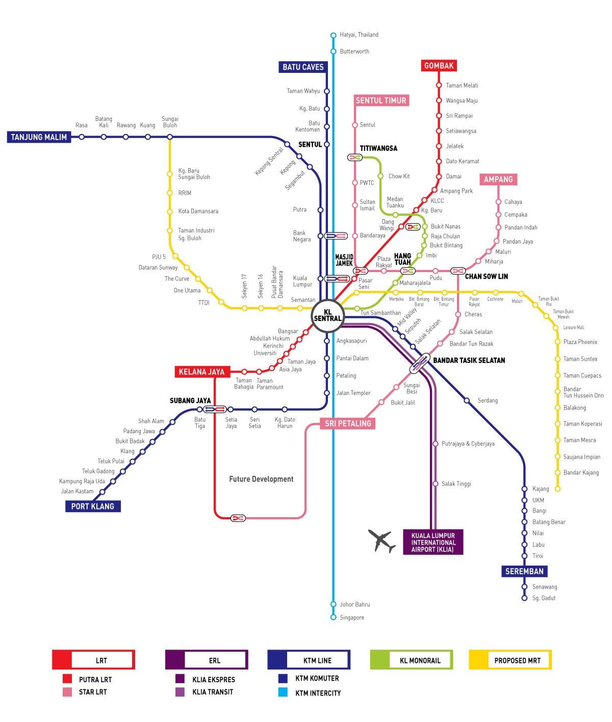 kl sentral budovy mapě