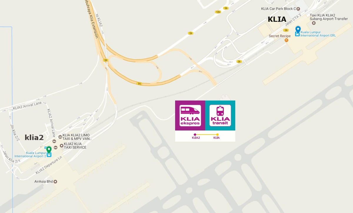 klia express vlak mapě