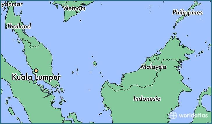 Mapa kuala lumpur umístění
