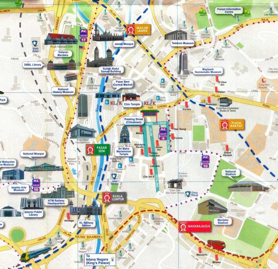 kl turistických atrakcí mapě