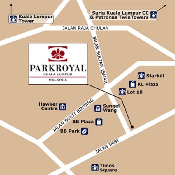 Mapa parkroyal kuala lumpur