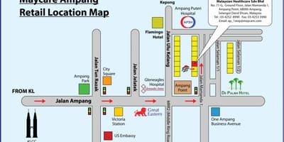 Mapa ampang park