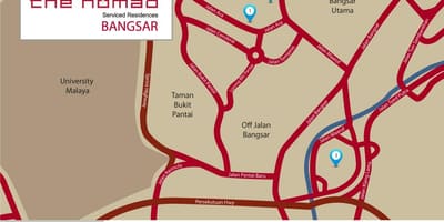 Bangsar, kuala lumpur mapě