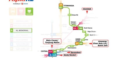 Kl sentral monorail mapě