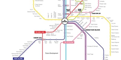 Kl sentral budovy mapě