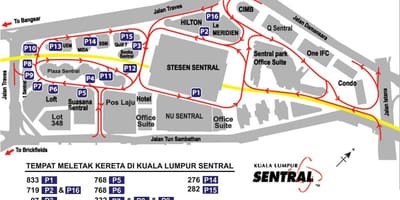 Sentral nádraží kuala lumpur mapě