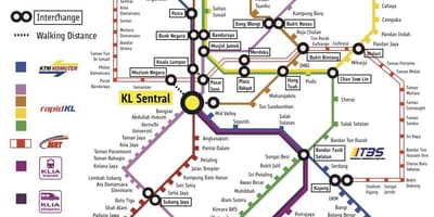 Kl sentral železniční stanice mapa