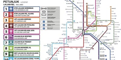 Veřejné dopravy mapy kuala lumpur
