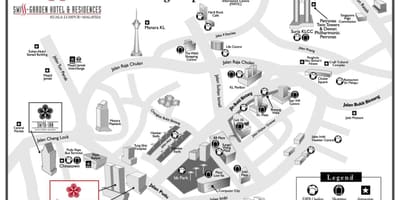 Zlatý trojúhelník kuala lumpur mapě