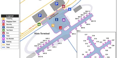 Kuala lumpur international airport terminal mapy