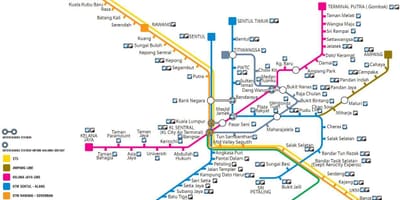 Veřejná doprava mapa malajsie