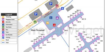 Kuala lumpur letiště terminál mapě