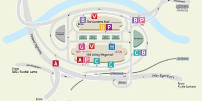 Mapa mid valley mall