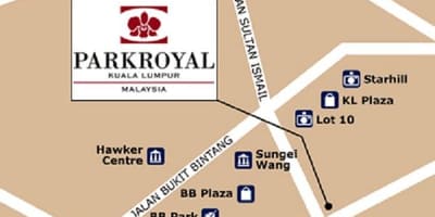 Mapa parkroyal kuala lumpur